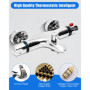 Mitigeur Douche Thermostatique, Mitigeur Baignoire Thermostatique, Mitigeur/Robinet Douche Thermostatique en Laiton avec Bouton 