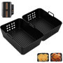 2 pièces Moule Silicone Air Fryer pour Ninja Foodi Dual Zone AF400EU 9.5L, Accessoires Air Fryer pour Ninja Double Stack XL SL40