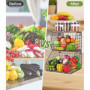Zaxiva 2 Etages Corbeille a Fruit, Panier a Fruit etagere de murale cuisine, Rangement de cuisine empilable, Avec un Couvercle e