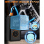 FAOKZE Compresseur à Air Portatif,150PSI Pompe a Velo,Mini Pompe à Air Électrique 4000mAh,Gonfleur Pneus Voiture avec Écran LCD 