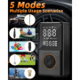 FAOKZE Compresseur à Air Portatif,150PSI Pompe a Velo,Mini Pompe à Air Électrique 4000mAh,Gonfleur Pneus Voiture avec Écran LCD 