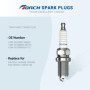 TORCH 4pcs A5RTC Bougie d'allumage Remplacer pour NGK CR5HSB Bougie, pour FITS EU2000I,EU2200 Series GENERATORSI, pour Cham pion