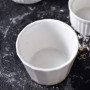 TAMUME 150ml Blanche Ramequins et moules à soufflés en Porcelaine, Ensemble de 4 Bols à Pudding