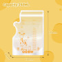 Oderra Sachet de Conservation Lait Maternel 250ML, 50PCS Sachet Lait Maternel avec Zone d'Écriture, Double Fermeture Étanche, Pr