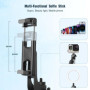 Oderra Trépied Smartphone 3-en-1 avec Perche à Selfie Bluetooth - Télécommande Détachable, 160CM Rétractable + Stabilisation 360