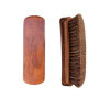 Brosse Chaussure,2 PCS Brosses à Chaussures en Poils Naturel en CRIN de Cheval + Petite Brosse à Cirage en CRIN de Cheval Haute 