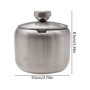 Yueser Sucrier en Acier Inoxydable, 2pcs Petit Bol à Sucre Pot à Épices avec Couvercle et Cuillère pour Maison et Cuisine Sel Su