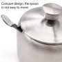 Yueser Sucrier en Acier Inoxydable, 2pcs Petit Bol à Sucre Pot à Épices avec Couvercle et Cuillère pour Maison et Cuisine Sel Su