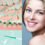 LacyMC 200 Pcs Brossettes Interdentaires,Cure-dents Interdentaires,Bâton de Fil Dentaire,Outil de Nettoyage de Dents pour Inter 
