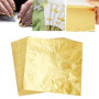 ILantule 100 Feuilles Imitation Feuille d'or pour Projet d'art décoration Artisanale,Feuille D'or Imitation,Décoration de Ongles