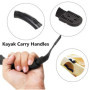 XHBTS Lot de 2 poignées de transport de kayak de rechange avec matériel, avec 8 vis, poignées en caoutchouc durable pour kayak, 