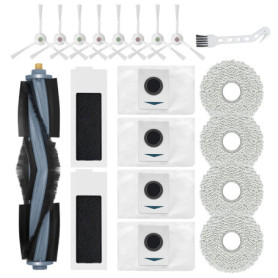 VACKING Pièces de rechange compatibles avec Ecovacs Deebot T20 Omni / T20e Omni Accessoires, 1 brosse principale, 2 filtres HEPA