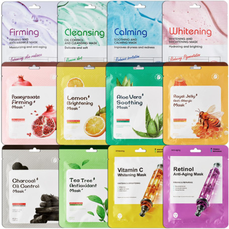 nailgeler 12 pièces Masques Tissus Hydratants, Masque de Beauté, Masque en feuille de Daily Care, Hydratants, Nourrissants, Apai