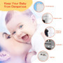 Bloc Porte Securite Bebe, 12 Pièces Transparent Sécurité Enfant pour Porte et Tiroir, Sécurité Armoire Bébé Sans perçage pour Ar