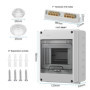 MumdoYAL coffret Electrique Etanche，IP65 avec 1 rangée de 5 modules，tableau electrique，boitier etanche electrique exterieur，pour
