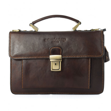 Sac-à-main Femme Maison Heritage EDMOND-MARRON-FONCE Marron (26 x 18 x 8 cm) 149,99 €