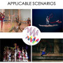 Ruban Danse, 2m Rubans Danse Scintillant Ruban de Gymnastique, Ruban de Gymnastique Rythmique pour Enfants Filles Danse Artistiq