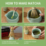 5 pièces Matcha Kit Fouets à Matcha Convient à la Préparation de Thé Matcha pour la Maison, le Bureau et le Salon de Thé Fouet M