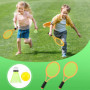 Raquette de Tennis pour Enfants, 2 en 1 Ensemble Raquette de Badminton avec 2 Balles de Tennis et 6 Badminton, Portable Jouets S