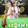 Raquette de Tennis pour Enfants, 2 en 1 Ensemble Raquette de Badminton avec 2 Balles de Tennis et 6 Badminton, Portable Jouets S