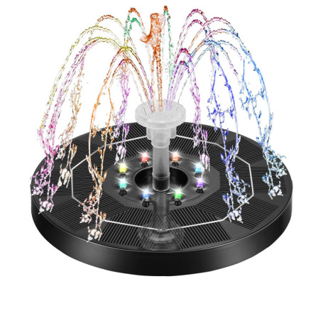 Fontaine Solaire 3w Flottante Fontaine Solaire Exterieure De Jardin Fontaine Solaire pour Bassin Exterieur avec 7 Buses Convient