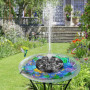 Fontaine Solaire 3w Flottante Fontaine Solaire Exterieure De Jardin Fontaine Solaire pour Bassin Exterieur avec 7 Buses Convient