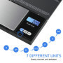 Balance de Precision 500g/0.01g, Balance de Poche avec Écran LCD Rétroéclairé（7 Unités）Petit Balance de Bijoux Balance de Cuisin