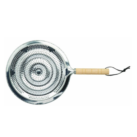 Diffuseur de chaleur KitchenCraft avec poignée en bois, diffuseur de chaleur en acier inoxydable pour casseroles, adapté aux pla