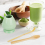 LWMTT 4 Pièces Fouet Matcha Kit, Matcha Kit, Fouet Matcha Bambou 80 Dents, Cuillère Traditionnelle, Support Fouet pour Matcha, K