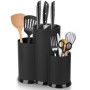 KOMABLEN Bloc Couteaux Cuisine Vides, 3 en 1 Universel Porte Couteau Rond, Détachable Range Couteaux avec Fentes, Plastique Port