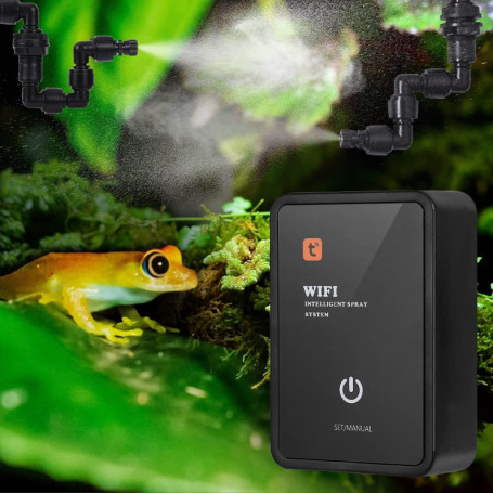 Humidificateur pour Reptiles, Diealles Shine Système de Brumisation Intelligent pour Reptiles avec Arroseur de Brouillard Réglab