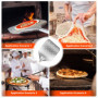 SPORWAY Pelle à pizza en acier inoxydable avec poignée amovible - Pour barbecue à gaz, barbecue et four - Rangement facile pour 