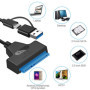 Cable sata to usb Adaptateur usb sata Compatible avec les disques durs externes et internes Adaptateur SSD/HDD 2,5 3,5 pouces Co