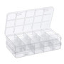MumdoYAL 2 pièces boite rangement plastique，boite rangement vis，boite a bijoux，rangement bijoux，avec 15 compartiments et couverc