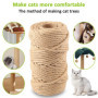 Zosenyer Corde Arbre à Chat, Corde de Jute 6mm, Approprié pour Faire Le Tissu d'arbre de Chat, Corde D'épée d'arbre de Chat pour