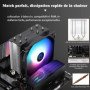 Thermalright AssassinX120 SE ARGB Refroidisseur d'air CPU ventilateur silencieux, AX120, 4 caloducs, TL-C12C-S PWM avec roulemen