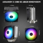 Thermalright AssassinX120 SE ARGB Refroidisseur d'air CPU ventilateur silencieux, AX120, 4 caloducs, TL-C12C-S PWM avec roulemen