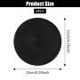 6 Pièces Sets de Table, Sets de Table Rond, Sets de Table Noir Rond Tressé, Sets de Table Ronds Noirs, Sets de Table Multifoncti