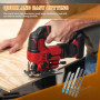 HUAREW 25 pièces Jeu de Lames de Scie Sauteuse, Lames de Scie Sauteuse à Queue en T avec Coffret de Rangement, Accessoires pour 