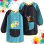 VMUTGA 2 Pièces Tablier Peinture Enfant, Blouse Peinture Enfant 6-12 Ans Imperméables Tablier Manches Longues Réutilisable avec 
