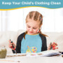 VMUTGA 2 Pièces Tablier Peinture Enfant, Blouse Peinture Enfant 6-12 Ans Imperméables Tablier Manches Longues Réutilisable avec 