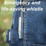 Sifflet, 2 Pcs Sifflet de Survie, Sifflet d'urgence, Double Tubes Métal Sifflet Secours, pour L'école Gym, Camping en Plein Air,