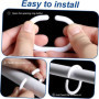 Anneaux pour Rideaux de Douche, 12 Pcs Anneaux de Douche en Plastique, C Crochets de Rideaux, pour Rideau de Fenêtre
