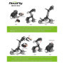 Newfly Chariot de Golf à Trois Roues Compact Ultra - léger Taille Pliante Minimale