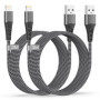 Câble iPhone, Cable Chargeur iPhone 3m/Lot de 2 Certifié MFi Câble Lightning USB iPhone Cable 3m Long Nylon Cable iPhone USB Cor