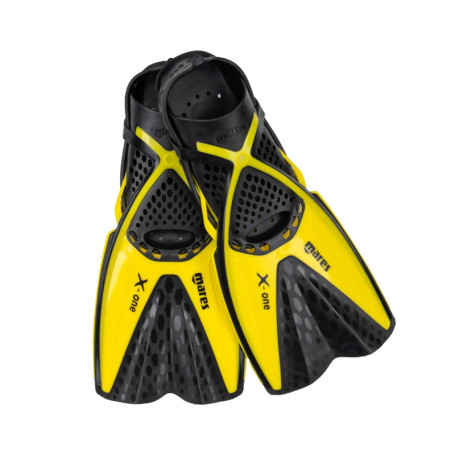 Mares - Palmes Aquazone X-One, Palmes Snorkeling Adulte - Unisex, Jaune, M/L