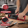 Aiguiseur Couteaux, 4 en 1 Affuteur Couteau Professionnel Aiguiseurs Manuels de Couteaux à Bouton Réglable, Multifonction et Aig
