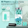 SURFOU Bouchon d'Oreille Mousse, Boule Sommeil, 60 Pairs Bouchons Doreilles Anti Bruit, Ear Plugs Doreille Earplugs Réutilisable