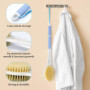HORJOR Brosse de Bain Douche Long Manche 44cm, pour le Brossage Du Dos Humide ou Sec, Brosse Corps, Nettoyage en profondeur, Exf