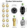 DMNQ 15 Pièces Mandrin Convient à Dremel,Mini Mandrin,Mandrins En Laiton De Précision,Adaptateur à Changement Rapide Avec Jeu d'